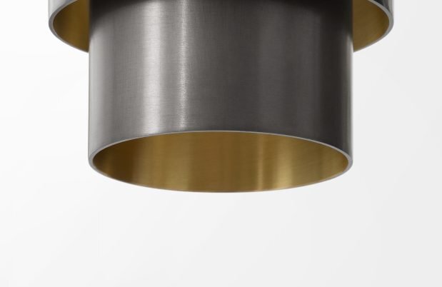 CTO Lighting Ring Pendant Light bronze with satin brass detail