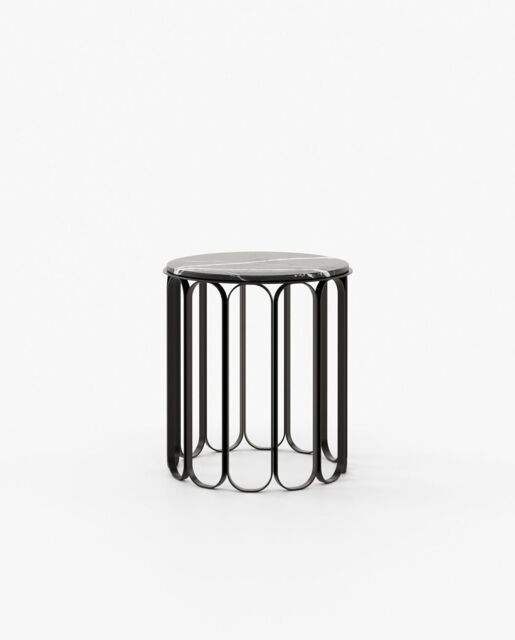 Laskasas CHERYL Nest & Side Table Nero Marquina Polished Marble