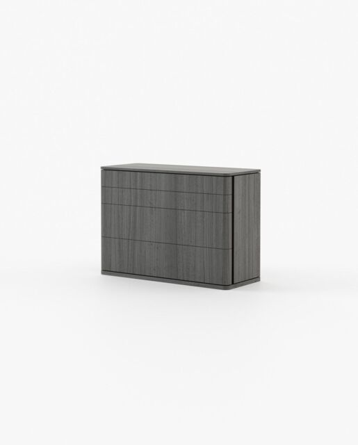 Laskasas HILARY Set of 4 Chest of Drawers Grey Eucalyptus Veneer Matte