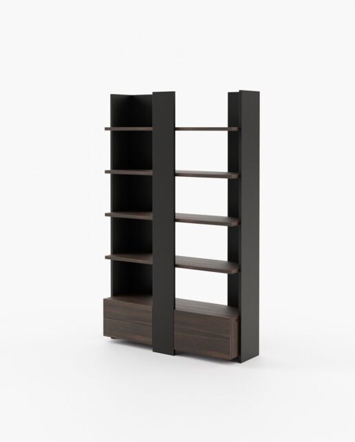 Laskasas BIEL Bookcase & Shelving Smoked Eucalyptus Veneer Matte
