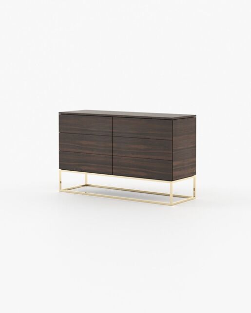 Laskasas MALE Set of 6 Chest of Drawers Smoked Eucalyptus Veneer Matte