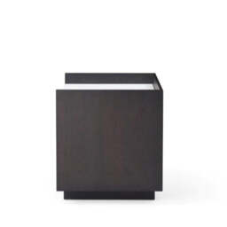 Saviour Bedside Table - White Marble & Anthracite/Grey Wash Oak - thumbnail 6