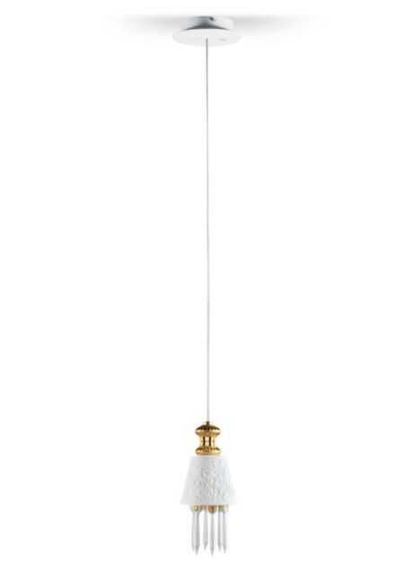 Lladro Belle De Nuit with Lithophane Hanging Lamp - gold (CE/UK)