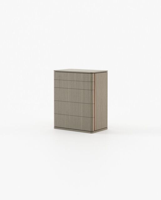 Laskasas HILARY Tallboy Chest of Drawers Aged Oak Veneer Matte