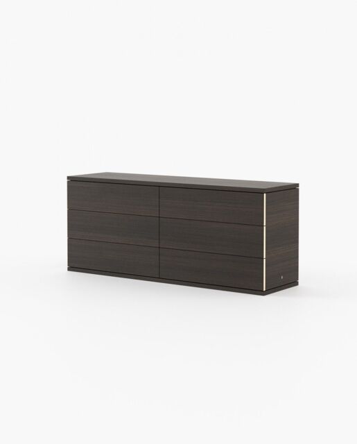 Laskasas CAIRO Set of 6 Chest of Drawers Smoked Oak Veneer Matte