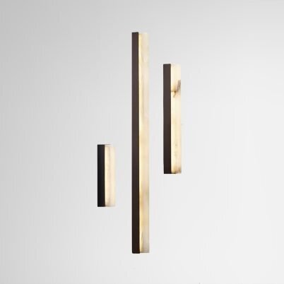 CTO Lighting Artes 300 Wall Light bronze with bronze details and honed alabaster