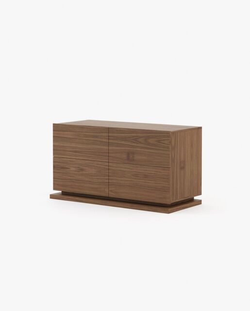 Laskasas USO Set of 4 Chest of Drawers Walnut Veneer Matte
