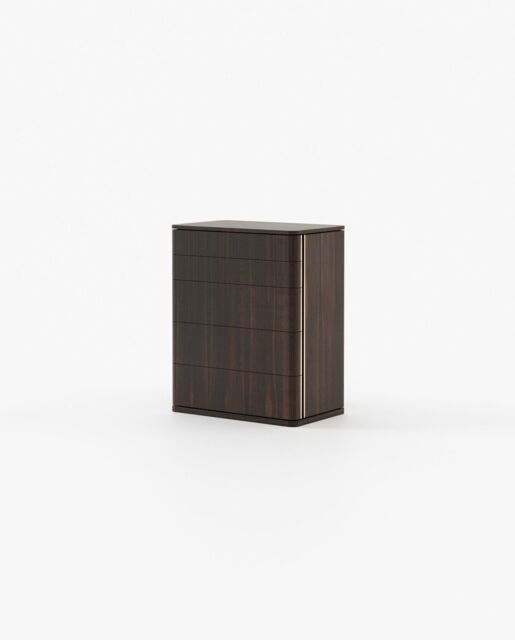 Laskasas HILARY Tallboy Chest of Drawers Smoked Eucalyptus Veneer Matte