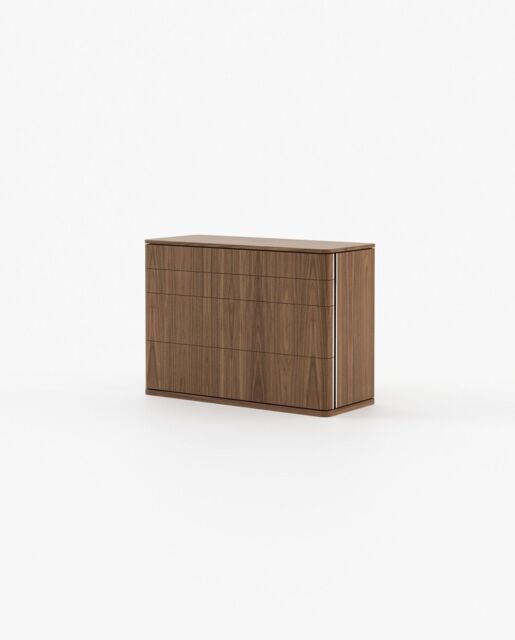 Laskasas HILARY Set of 4 Chest of Drawers Walnut Veneer Matte