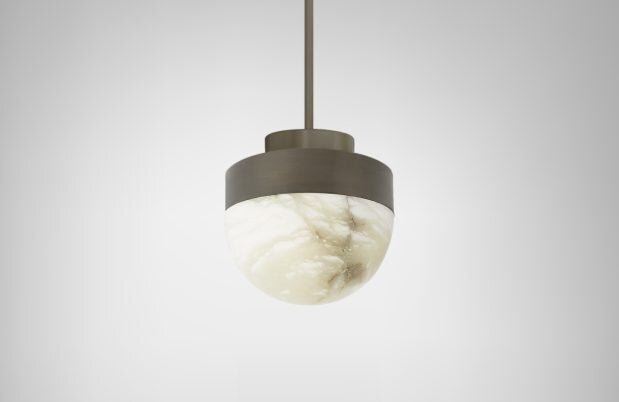 CTO Lighting Lucid 200 - DALI-A Pendant Light bronze with honed alabaster