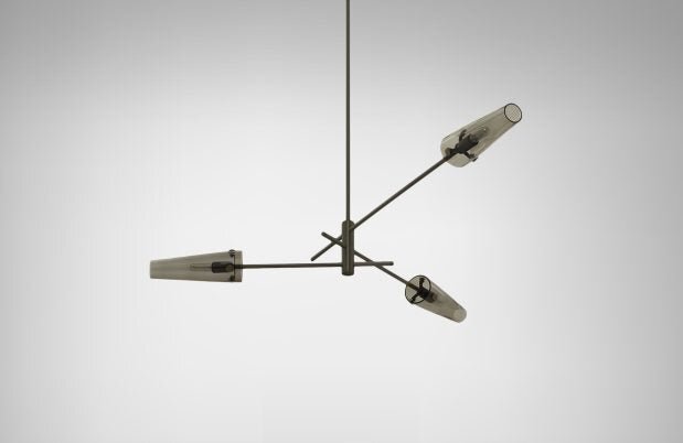 CTO Lighting Axis Small - DALI-B Pendant Light bronze with smoked glass