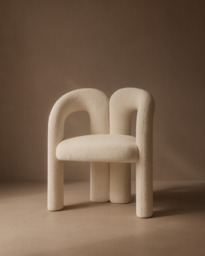 Mavis Dining Chair - Chex Polar Bouclé - thumbnail 3