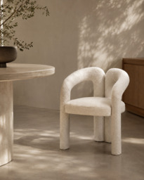 Mavis Dining Chair - Chex Polar Bouclé - thumbnail 1