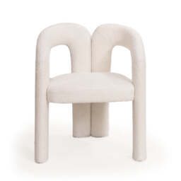 Mavis Dining Chair - Chex Polar Bouclé - thumbnail 4