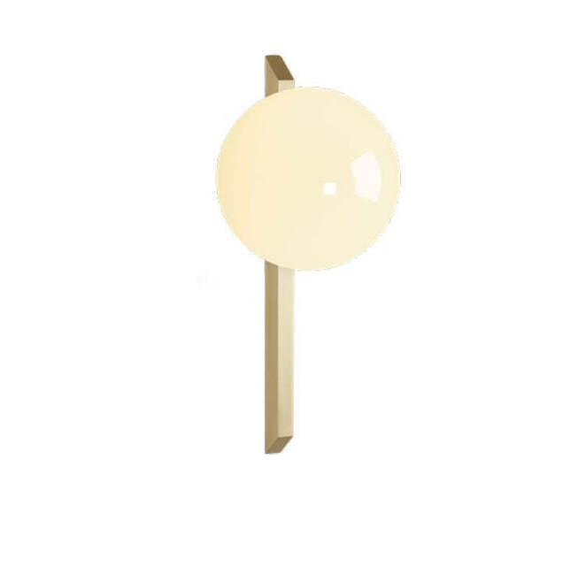 CTO Lighting Gaia - Tall - Flush - DALI-A Wall Light satin brass with smoked hand formed glass