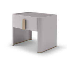 Polaris Bedside Table - Matte Beige - thumbnail 5