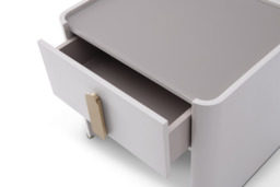 Polaris Bedside Table - Matte Beige - thumbnail 4