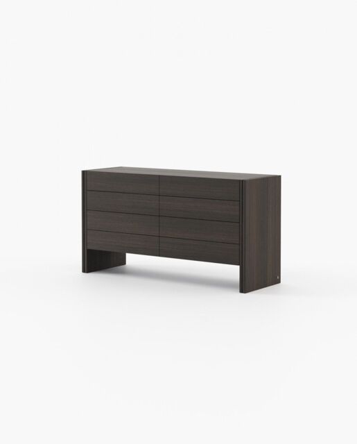Laskasas MUCALA Set of 8 Chest of Drawers Aged Oak Veneer Matte