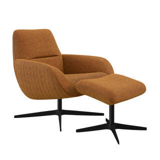 Dome Deco FINLEY Armchair & Footrest Ochre
