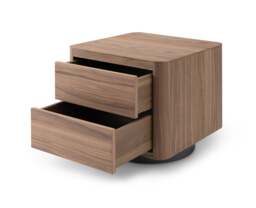 Coin Bedside Table - Light Walnut - thumbnail 5