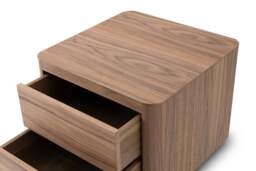 Coin Bedside Table - Light Walnut - thumbnail 4