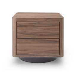 Coin Bedside Table - Light Walnut - thumbnail 2