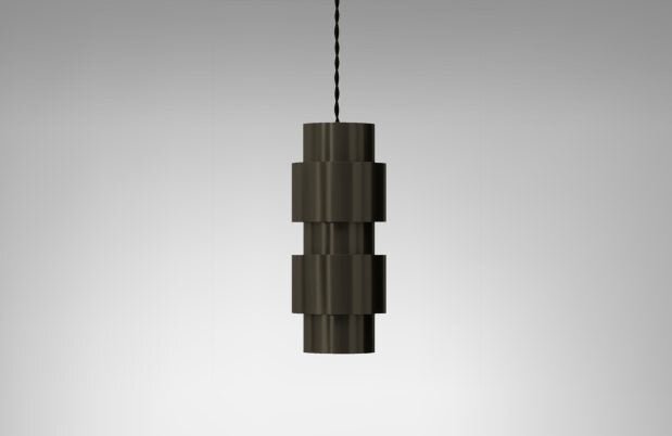 CTO Lighting Ring Pendant Light antique bronze with satin brass detail