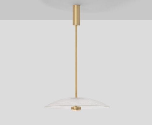 CTO Lighting Cielo Small - DALI-A Pendant Light satin brass with fritted glass