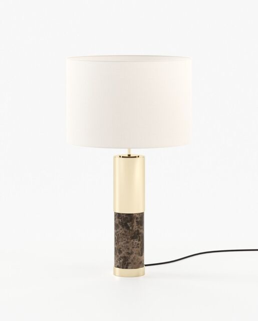 Laskasas SHARON Table & Desk Lamp Emperador Dark Polished Marble