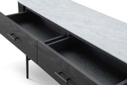Lantine Marble Console Table - Matt Black - thumbnail 5