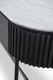 Lantine Marble Console Table - Matt Black - thumbnail 6