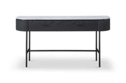 Lantine Marble Console Table - Matt Black - thumbnail 4