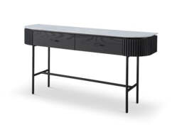 Lantine Marble Console Table - Matt Black - thumbnail 7