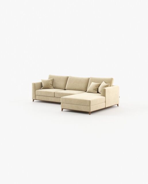 Laskasas LONDON with chaiselongue Sofa Vienna Beige