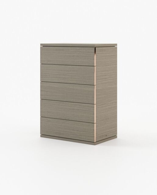Laskasas CAIRO Tallboy Chest of Drawers Aged Oak Veneer Matte