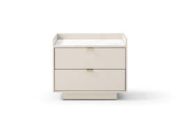 Saviour Bedside Table - White Marble & Beige - thumbnail 4