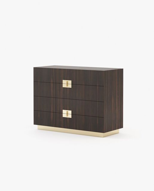 Laskasas LADY Set of 4 Chest of Drawers Smoked Eucalyptus Veneer Matte