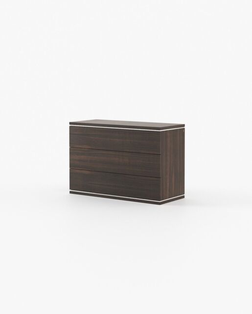 Laskasas DUANE Set of 3 Chest of Drawers Smoked Eucalyptus Veneer Matte