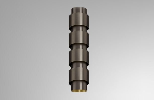 CTO Lighting Ring - Tall Wall Light antique bronze with satin brass detail