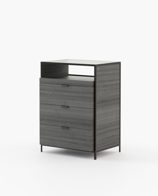 Laskasas ROWLING Tallboy Chest of Drawers Grey Eucalyptus Veneer Matte