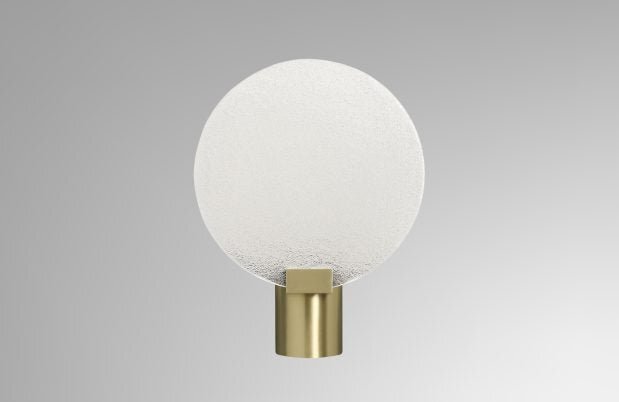 CTO Lighting Nimbus - DALI-A Wall Light satin brass with fritted glass