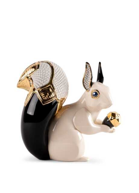 Lladro Squirrel Jewel Sculpture