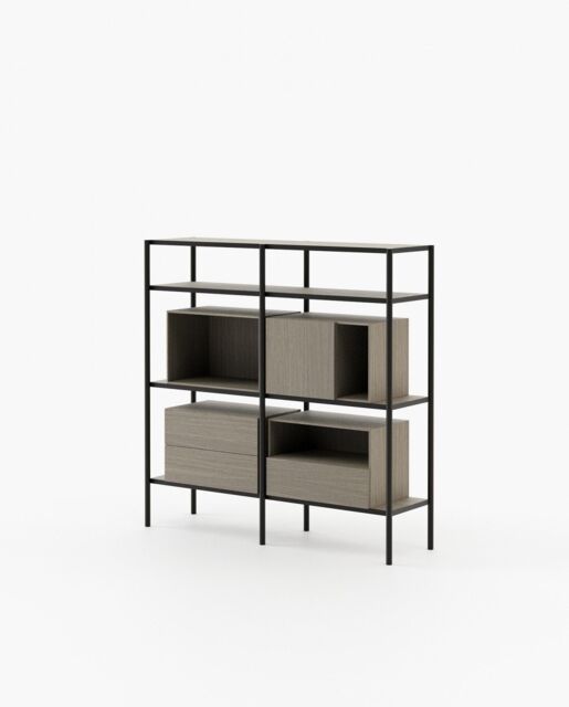 Laskasas BYLOT Bookcase & Shelving Aged Oak Veneer Matte
