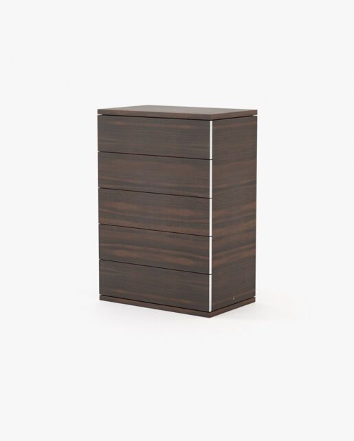 Laskasas CAIRO Tallboy Chest of Drawers Smoked Eucalyptus Veneer Matte