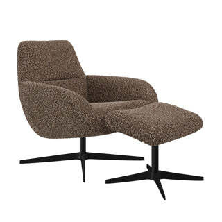 Dome Deco FINLEY Armchair & Footrest Taupe