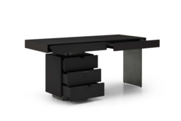 Oston Desk - Smoke Oak - Left Hand Drawers - thumbnail 3