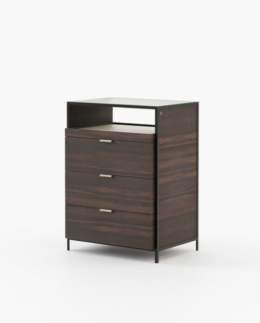 Laskasas ROWLING Tallboy Chest of Drawers Smoked Eucalyptus Veneer Matte