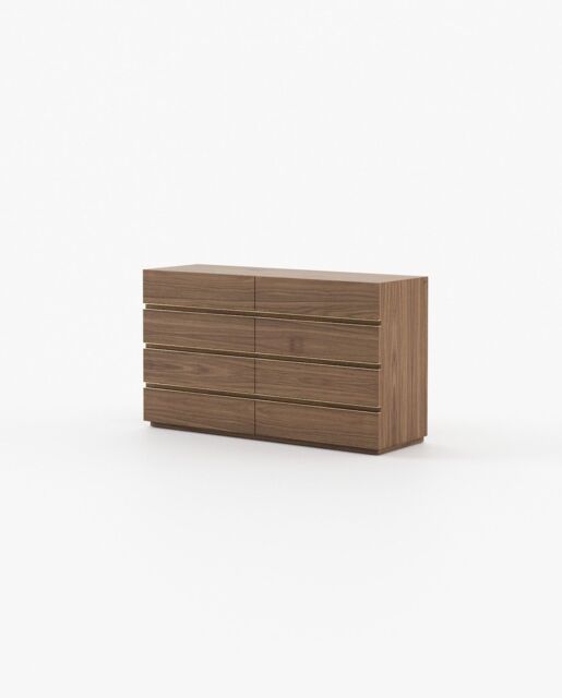Laskasas CONNOR Set of 8 Chest of Drawers Walnut Veneer Matte