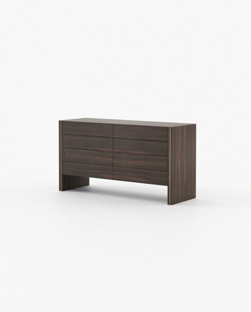 Laskasas MUCALA Set of 8 Chest of Drawers Smoked Eucalyptus Veneer Matte