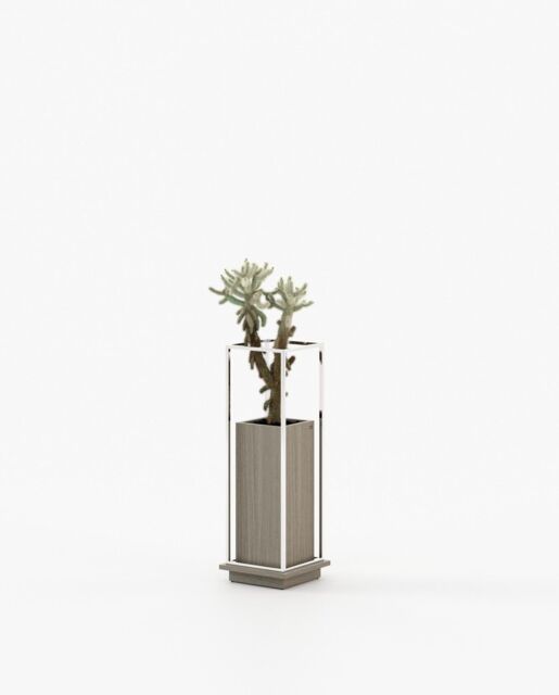 Laskasas LANIE Planter & Pot Aged Oak Veneer Matte
